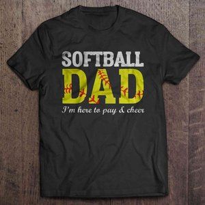Softball Dad Im Here To Pay Cheer Gift 